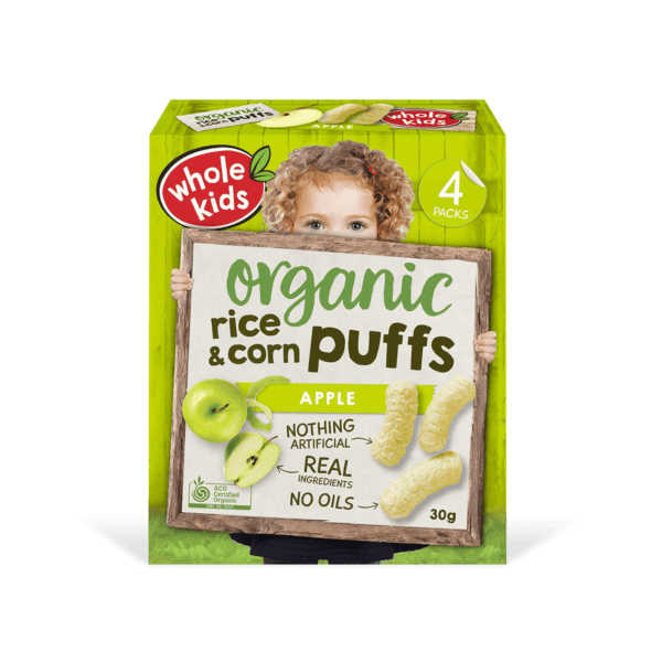 Wk Rice And Corn Puffs Apple Box